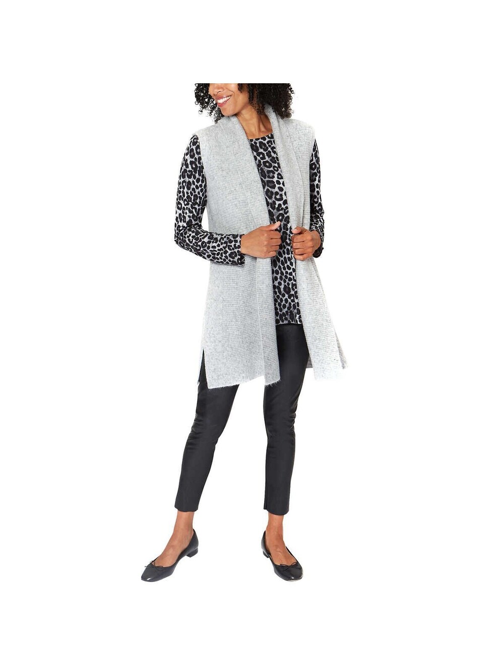 Mario Serrani Womens Sleeveless Cardigan Size 2XL